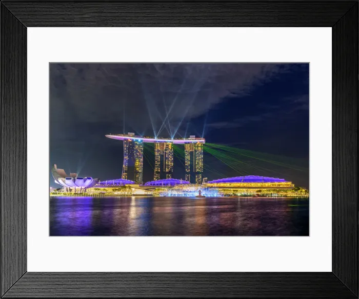 Framed Print : Marina Bay Sands Light and Water Show, Singapore