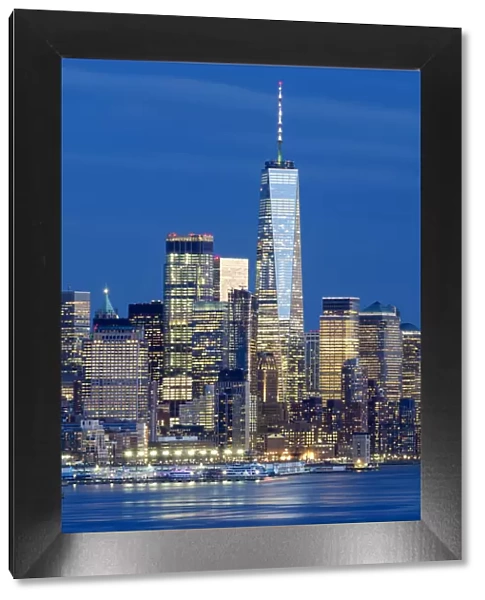 USA, American, New York, Manhattan, Hudson River, One World tower