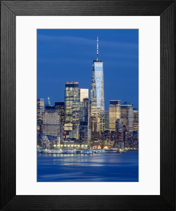Framed Print : USA, American, New York, Manhattan, Hudson River, One World tower Framed Print : USA, American, New York, Manhattan, Hudson River, One World tower