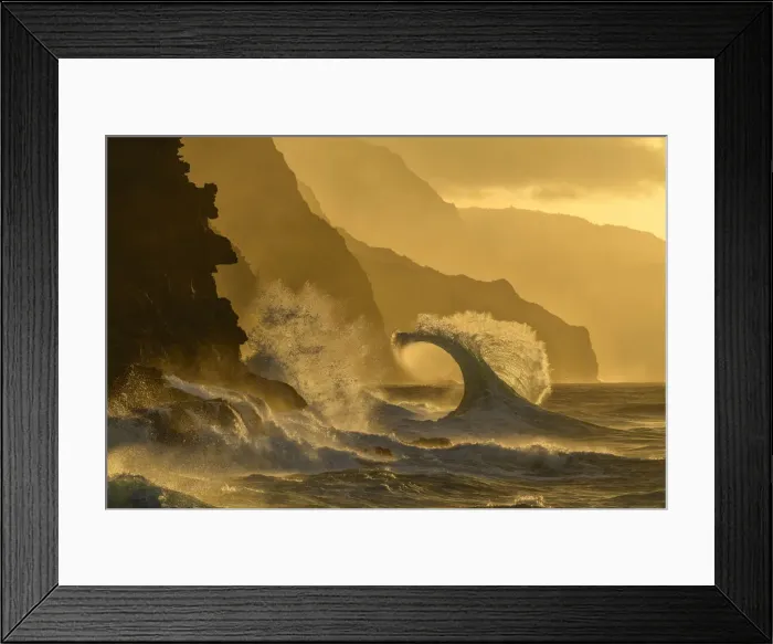 Framed Print : USA, Hawaii, Kauia, Na Pali Coast, waves along Na Pali Coast Framed Print : USA, Hawaii, Kauia, Na Pali Coast, waves along Na Pali Coast