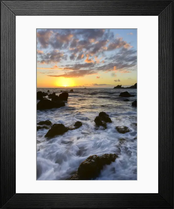 Framed Print : USA, Hawaii, Maui, Hana, sunrise along shore in Hana Framed Print : USA, Hawaii, Maui, Hana, sunrise along shore in Hana