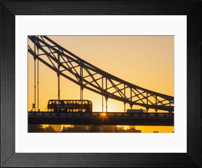 Framed Print : England, London, Southwark, Double Decker Bus on Tower Bridge Framed Print : England, London, Southwark, Double Decker Bus on Tower Bridge
