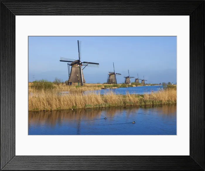 Framed Print : Europe, Netherlands, Alblasserdam, Kinderdijk, Windmills Framed Print : Europe, Netherlands, Alblasserdam, Kinderdijk, Windmills