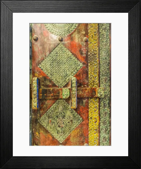 Framed Print : Ancient wooden door detail, Souk Waqif, Doha, Qatar Framed Print : Ancient wooden door detail, Souk Waqif, Doha, Qatar