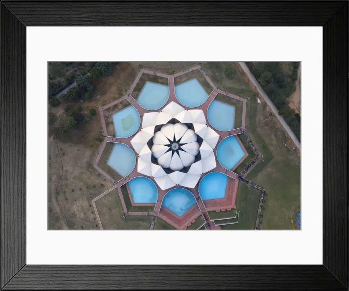 Framed Print : India, New Delhi, Lotus Temple Framed Print : India, New Delhi, Lotus Temple