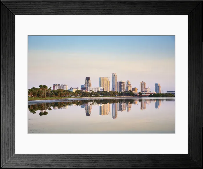 Framed Print : Florida, Saint Petersburg, Skyline, Tampa Bay, Pinellas County Framed Print : Florida, Saint Petersburg, Skyline, Tampa Bay, Pinellas County