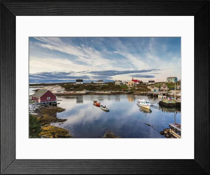 Framed Print : Canada, Nova Scotia, Peggys Cove, fishing village on the Atlantic Coast, dusk Framed Print : Canada, Nova Scotia, Peggys Cove, fishing village on the Atlantic Coast, dusk
