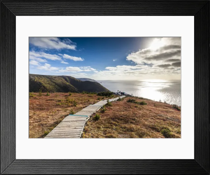 Framed Print : Canada, Nova Scotia, Cabot Trail, Cape Breton Highlands National Park, walkway of Framed Print : Canada, Nova Scotia, Cabot Trail, Cape Breton Highlands National Park, walkway of