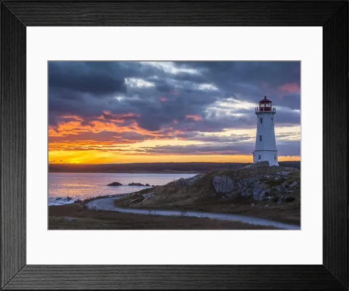 Framed Print : Canada, Nova Scotia, Louisbourg, Louisbourg LIghthouse, dusk Framed Print : Canada, Nova Scotia, Louisbourg, Louisbourg LIghthouse, dusk