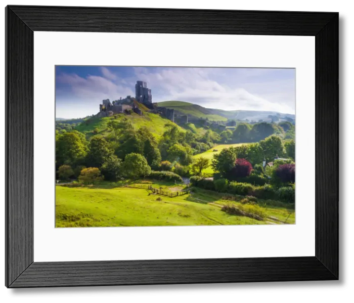 Framed Print : UK, England, Dorset, Corfe Castle Framed Print : UK, England, Dorset, Corfe Castle
