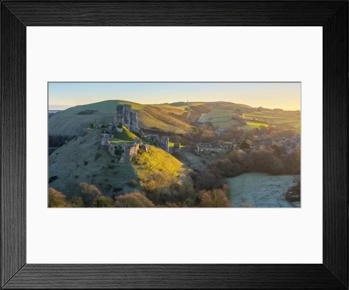 Framed Print : UK, England, Dorset, Corfe Castle Framed Print : UK, England, Dorset, Corfe Castle