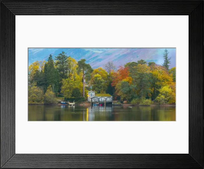 Framed Print : UK, Cumbria, Lake District, Keswick, Derwentwater, Derwent Isle