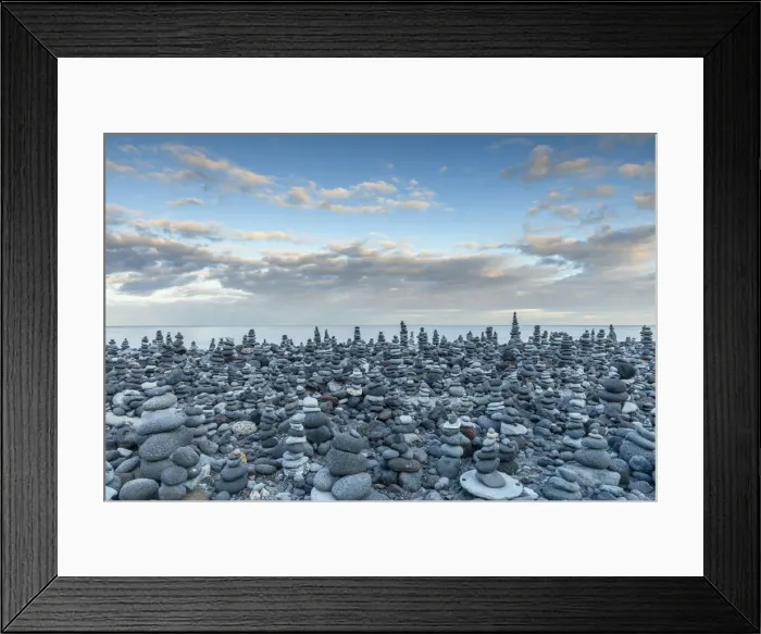 Framed Print : Stone Displays at Playa Jardin, Puerto de la Cruz, Tenerife, Canary Islands, Spain