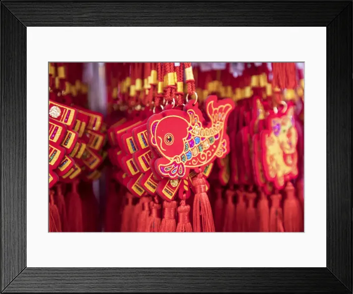 Framed Print : Chinese New Year decorations, China Town, Kuala Lumpur, Malaysia