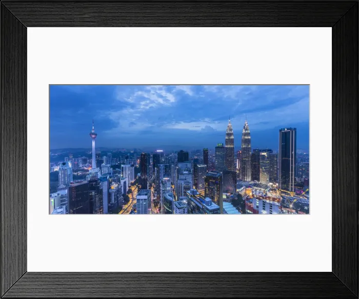 Framed Print : KL Tower & Petronas Towers, Kuala Lumpur, Malaysia