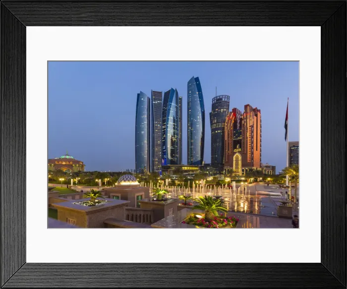 Framed Print : UAE, Abu Dhabi, City Center Skyline Framed Print : UAE, Abu Dhabi, City Center Skyline