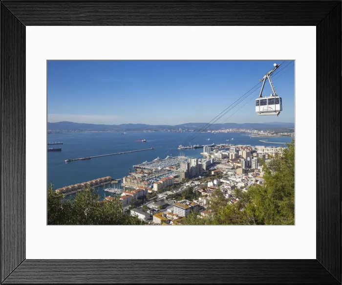 Framed Print : Gibraltar, Rock of Gibraltar, Cable car Framed Print : Gibraltar, Rock of Gibraltar, Cable car