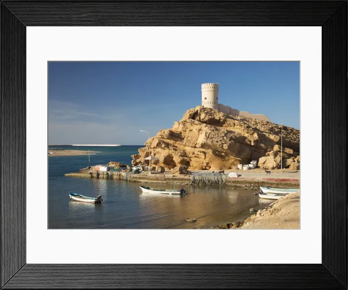 Framed Print : Oman, Al Ayjah, Sur, the pretty harbour and forts of Ayiah Framed Print : Oman, Al Ayjah, Sur, the pretty harbour and forts of Ayiah