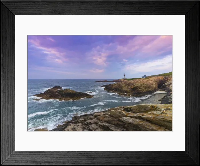 Framed Print : Spain, Galicia, Cantabrian coast, Ribadeo, Illa Plancha lighthouse Framed Print : Spain, Galicia, Cantabrian coast, Ribadeo, Illa Plancha lighthouse
