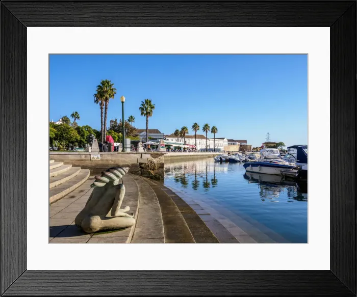 Framed Print : Contemporary sculpture by the marina in Faro, Algarve, Portugal Framed Print : Contemporary sculpture by the marina in Faro, Algarve, Portugal