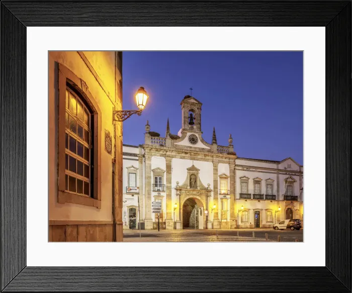 Framed Print : Arco da Vila at dawn, Faro, Algarve, Portugal Framed Print : Arco da Vila at dawn, Faro, Algarve, Portugal