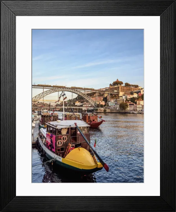 Framed Print : Cais da Estiva, Douro River and Dom Luis I Bridge, Porto, Portugal Framed Print : Cais da Estiva, Douro River and Dom Luis I Bridge, Porto, Portugal