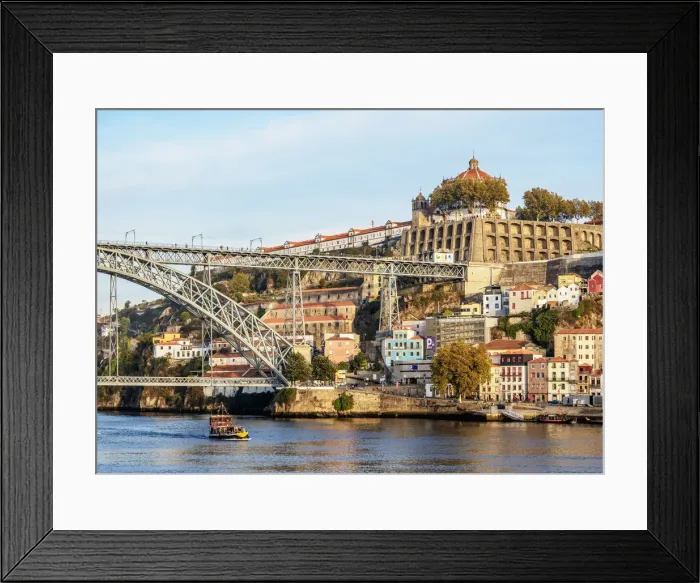 Framed Print : View towards Vila Nova de Gaia, Dom Luis I Bridge and Monastery of Serra do Pilar Framed Print : View towards Vila Nova de Gaia, Dom Luis I Bridge and Monastery of Serra do Pilar