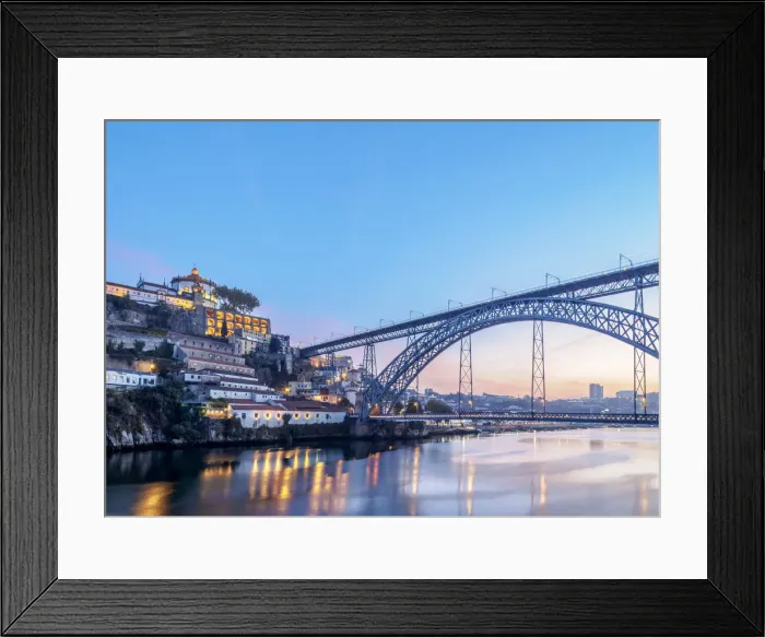 Framed Print : Dom Luis I Bridge at dusk, Vila Nova de Gaia, Porto, Portugal Framed Print : Dom Luis I Bridge at dusk, Vila Nova de Gaia, Porto, Portugal