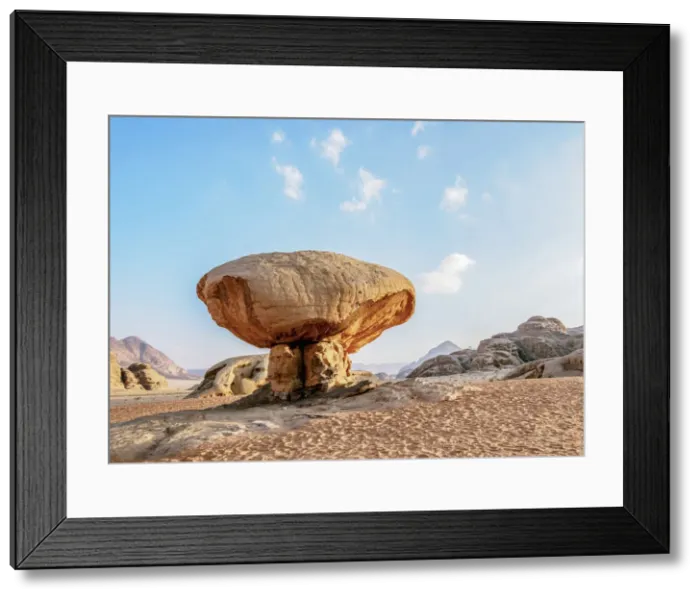 Framed Print : The Mushroom Rock Formation, Wadi Rum, Aqaba Governorate, Jordan Framed Print : The Mushroom Rock Formation, Wadi Rum, Aqaba Governorate, Jordan