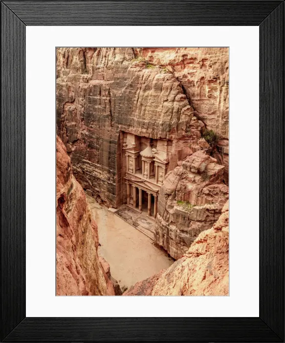 Framed Print : The Treasury, Al-Khazneh, elevated view, Petra, Ma an Governorate, Jordan Framed Print : The Treasury, Al-Khazneh, elevated view, Petra, Ma an Governorate, Jordan