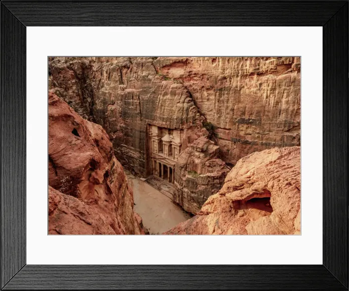 Framed Print : The Treasury, Al-Khazneh, elevated view, Petra, Ma an Governorate, Jordan Framed Print : The Treasury, Al-Khazneh, elevated view, Petra, Ma an Governorate, Jordan