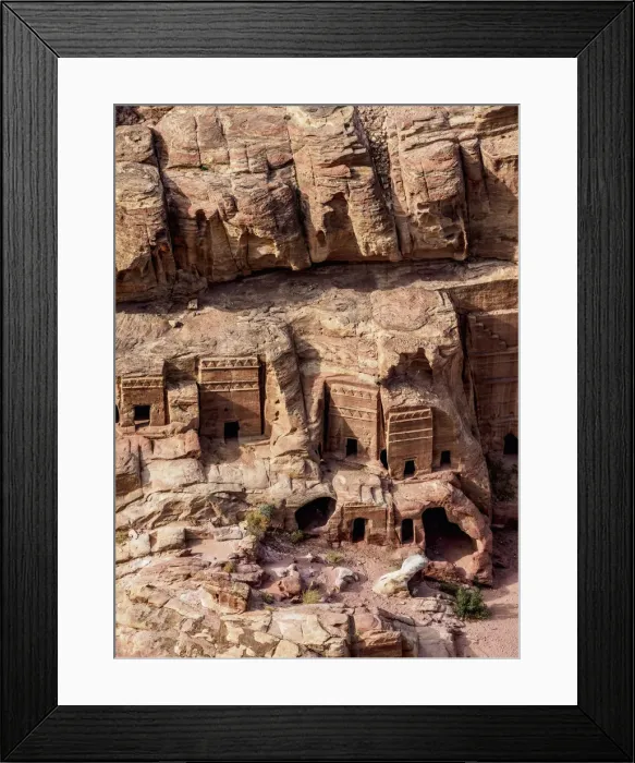 Framed Print : Street of Facades, elevated view, Petra, Ma an Governorate, Jordan Framed Print : Street of Facades, elevated view, Petra, Ma an Governorate, Jordan