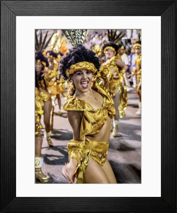 Framed Print : Samba Dancer at the Carnival Parade in Rio de Janeiro, Brazil