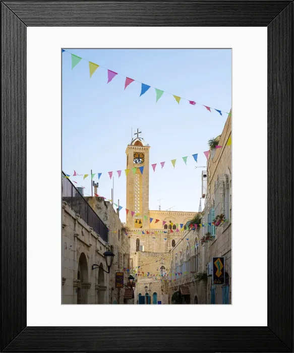 Framed Print : Palestine, West Bank, Bethlehem. Star Street in the old town Framed Print : Palestine, West Bank, Bethlehem. Star Street in the old town
