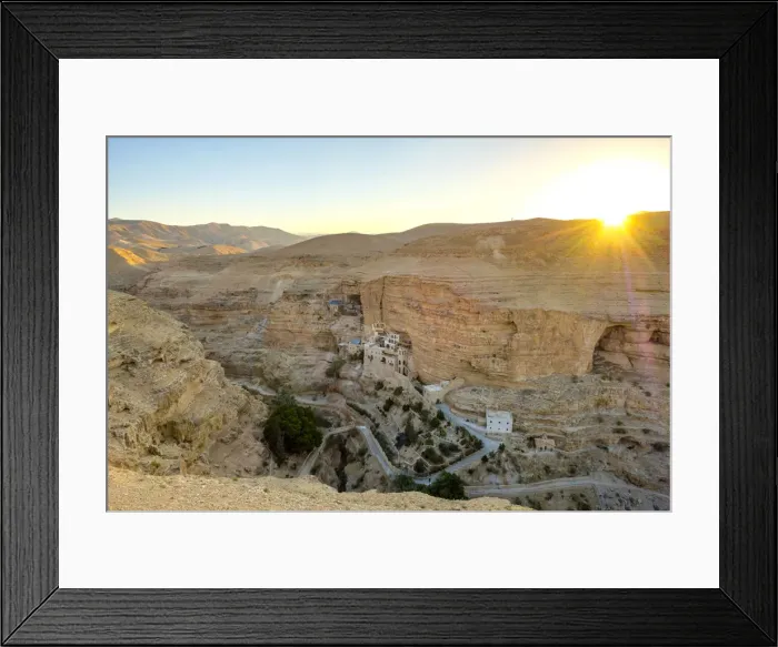 Framed Print : Palestine, West Bank, Jericho. St. George Orthadox Monastery (Mar Jaris ) in Wadi Quelt Framed Print : Palestine, West Bank, Jericho. St. George Orthadox Monastery (Mar Jaris ) in Wadi Quelt