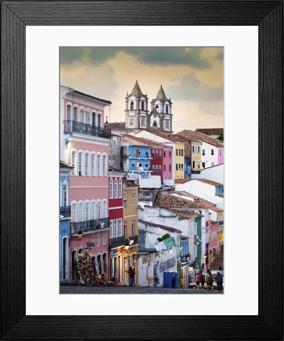 Framed Print : South America, Brazil, Bahia, Salvador, Historic city centre from the Pelourinho Framed Print : South America, Brazil, Bahia, Salvador, Historic city centre from the Pelourinho