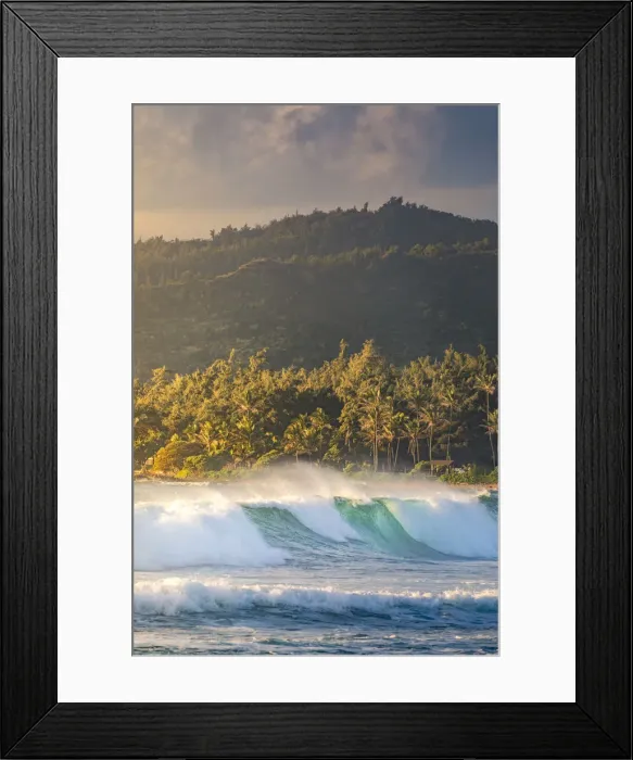Framed Print : Sunrise in Kapaa beach park, Kauai island, Hawaii, USA Framed Print : Sunrise in Kapaa beach park, Kauai island, Hawaii, USA