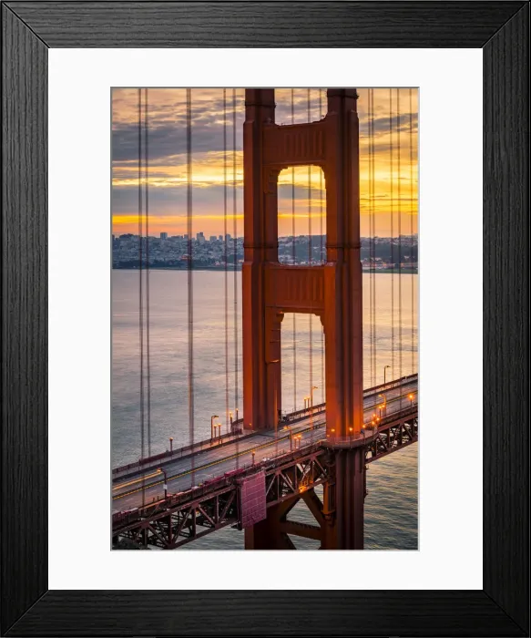 Framed Print : Golden Gate Bridge during sunrise. Marin County, San Francisco, Northern California, USA Framed Print : Golden Gate Bridge during sunrise. Marin County, San Francisco, Northern California, USA