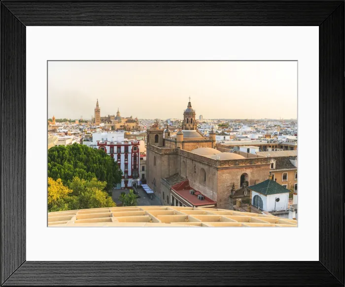 Framed Print : Church of the Annunciation from rooftop of Metropol Parasol, Plaza de la Encarnacion Framed Print : Church of the Annunciation from rooftop of Metropol Parasol, Plaza de la Encarnacion