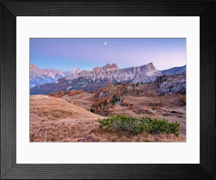 Framed Print : Lastoi de Formin at the blue hour, Cortina d Ampezzo, Veneto, Italy