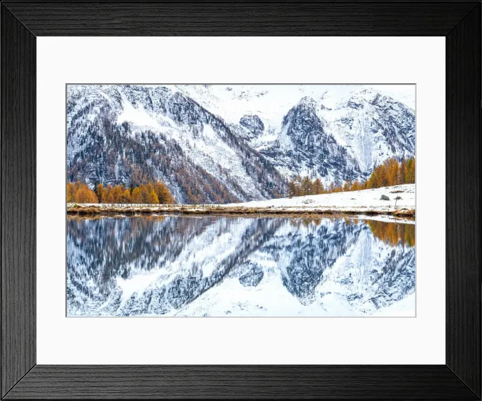 Framed Print : Reflections Europe, Italy, Trentino, Pejo valley, Pejo Framed Print : Reflections Europe, Italy, Trentino, Pejo valley, Pejo