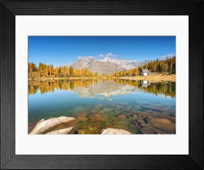 Framed Print : San Giuliano lake in Adamello Brenta Natural park, Trentino Alto Adige district Framed Print : San Giuliano lake in Adamello Brenta Natural park, Trentino Alto Adige district