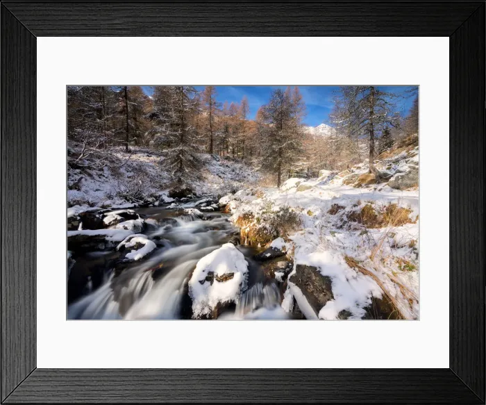 Framed Print : Winter season in Stelvio national park in Camonica valley, Lombardy district, Brescia Framed Print : Winter season in Stelvio national park in Camonica valley, Lombardy district, Brescia