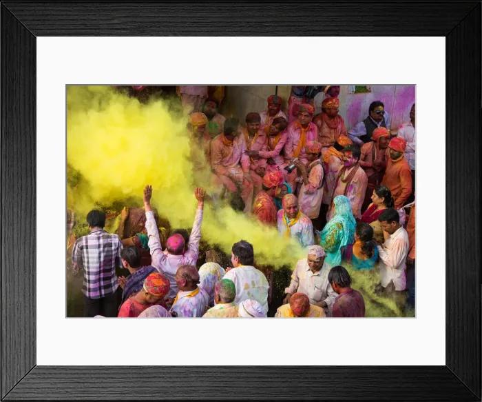 Framed Print : Asia, India, Uttar pradesh, Mathura district. Lathmar holi
