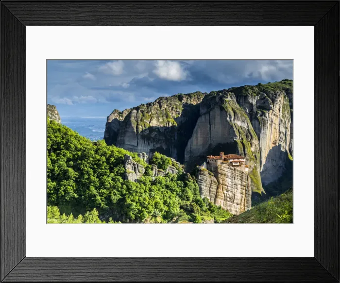 Framed Print : Orthodox Monastery and rock boulders in Meteora near Kalambaka, Thessaly, Greece Framed Print : Orthodox Monastery and rock boulders in Meteora near Kalambaka, Thessaly, Greece