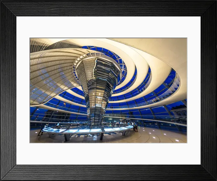 Framed Print : Night view of Reichstag Dome, Parliament building in Berlin, Germany, Europe Framed Print : Night view of Reichstag Dome, Parliament building in Berlin, Germany, Europe