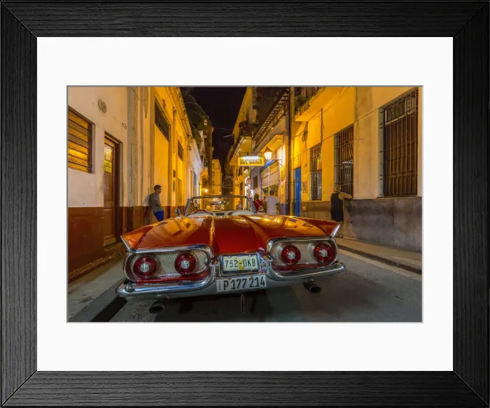 Framed Print : Classic American car near Bodeguita del Medio bar in old Havana, , Cuba Framed Print : Classic American car near Bodeguita del Medio bar in old Havana, , Cuba