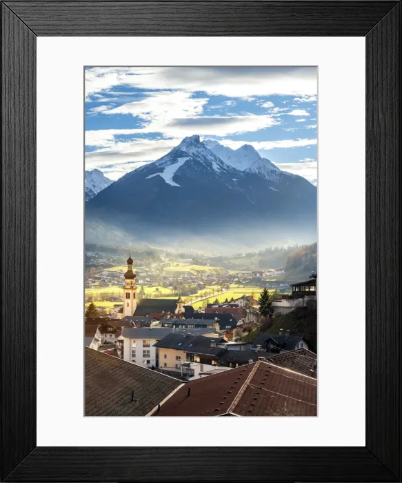 Framed Print : Fulpmes in Stubai valley. Europe, Austria, Stubaital, Stubai valley, Fulpmes, Tyrol Framed Print : Fulpmes in Stubai valley. Europe, Austria, Stubaital, Stubai valley, Fulpmes, Tyrol