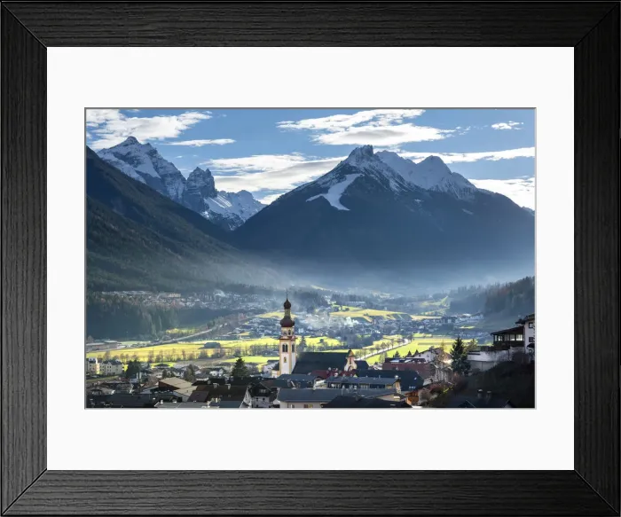 Framed Print : Fulpmes in Tyrol in Stubai valley. Europe, Austria, Stubaital, Stubai valley, Fulpmes Framed Print : Fulpmes in Tyrol in Stubai valley. Europe, Austria, Stubaital, Stubai valley, Fulpmes