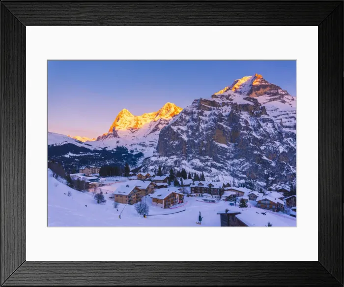Framed Print : Mürren, Berner Oberland, canton of Bern, Switzerland. The village with Eiger Framed Print : Mürren, Berner Oberland, canton of Bern, Switzerland. The village with Eiger